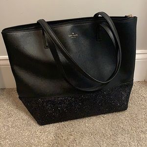Black glitter Kate spade tote